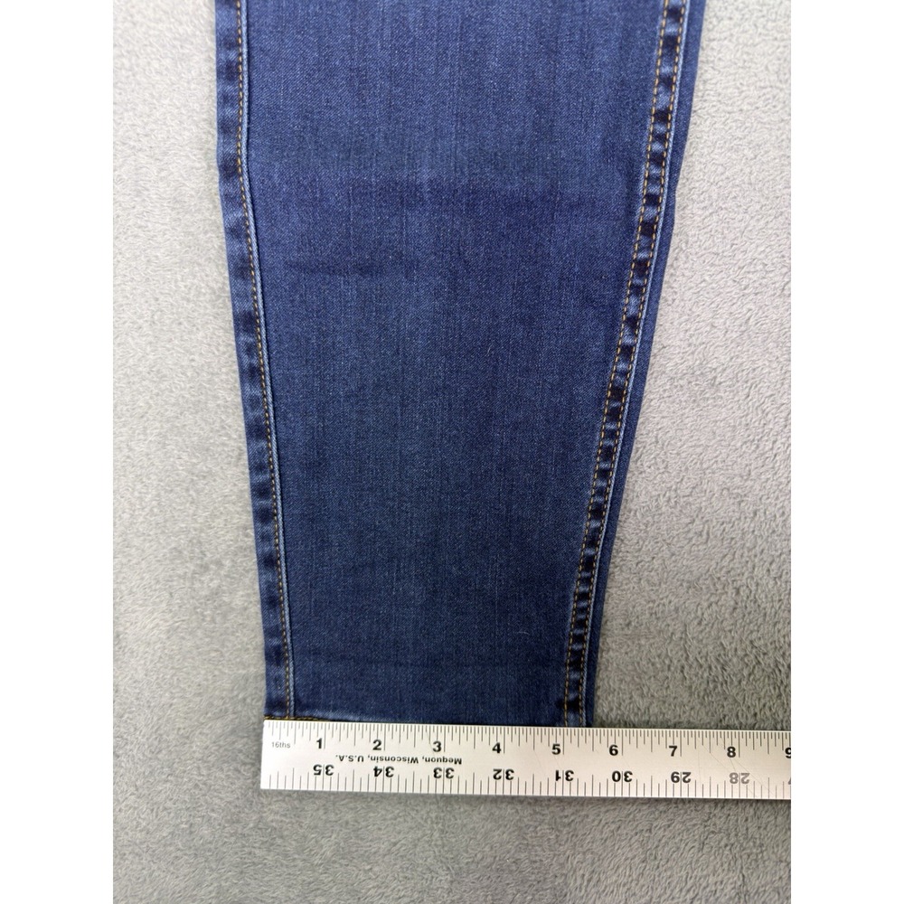 Fidelity Jeans Womens 32 Blue Mila Mid Rise Ankle Slim Distressed Denim Stretch - Picture 6 of 10